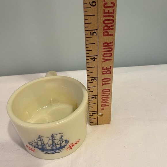 Shulton Old Spice Milk Glass Shaving Cup Mug Vintage MCM Grand Turk of Salem - Picture 10 of 12